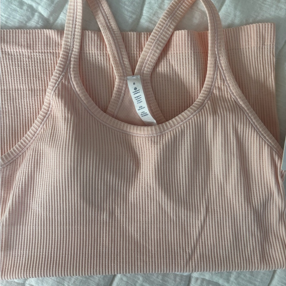 Lululemon Athletica Peach Ribbed Tank